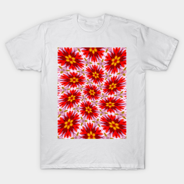 Red Floral Pattern by PatternFlower